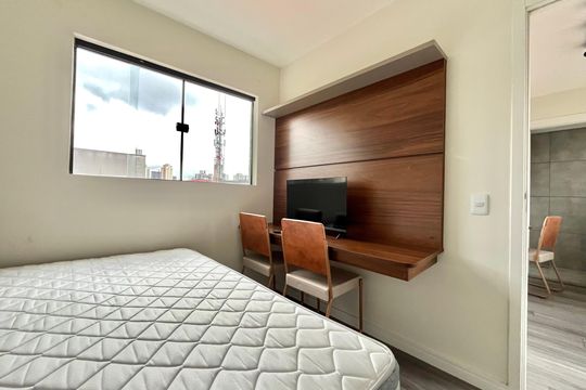 Quarto de apartamento para alugar com 1 quarto, 32m² em Mirandópolis, São Paulo