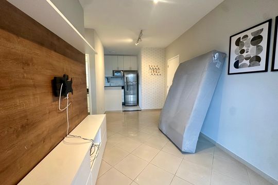 Sala de apartamento para alugar com 2 quartos, 47m² em Chácara Santo Antônio (zona Sul), São Paulo