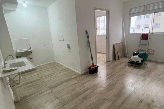 Cozinha de apartamento à venda com 2 quartos, 36m² em Fazenda da Juta, São Paulo