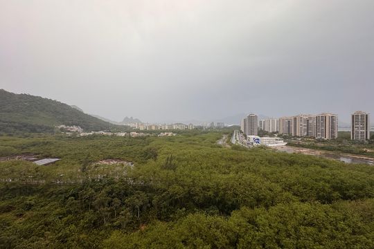 Suíte - Vista de apartamento para alugar com 2 quartos, 55m² em Barra Olímpica, Rio de Janeiro