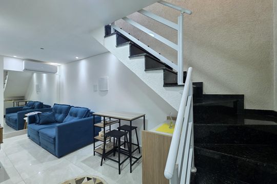 Sala  de apartamento para alugar com 2 quartos, 100m² em Vila Pires, Santo André