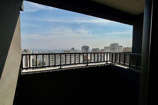 Varanda de kitnet/studio para alugar com 1 quarto, 25m² em Jardim Paulista, São Paulo