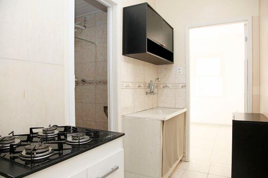 Cozinha de kitnet/studio à venda com 1 quarto, 19m² em Centro Histórico, Porto Alegre