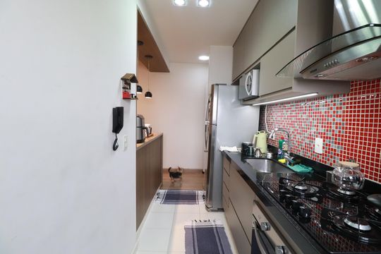 Cozinha  de apartamento para alugar com 2 quartos, 50m² em Ribeirânia, Ribeirão Preto