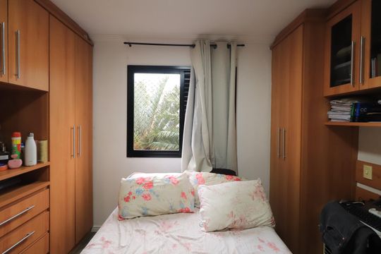 Quarto Suíte de apartamento à venda com 2 quartos, 57m² em Chácara Califórnia, São Paulo