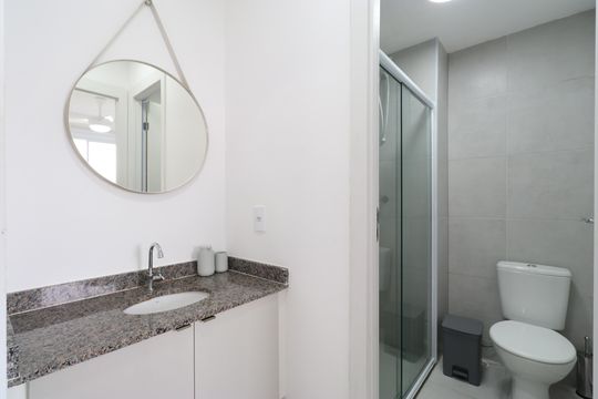 Banheiro  de apartamento para alugar com 2 quartos, 38m² em Barra Funda, São Paulo