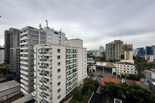 Vista  de apartamento para alugar com 1 quarto, 34m² em Santo Amaro, São Paulo
