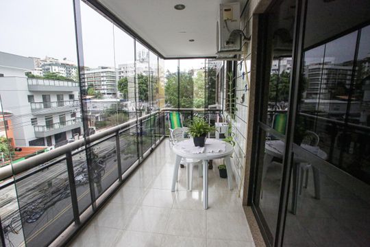 Varanda da Sala de apartamento à venda com 3 quartos, 103m² em Anil, Rio de Janeiro