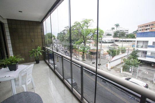 Varanda da Sala de apartamento à venda com 3 quartos, 103m² em Anil, Rio de Janeiro