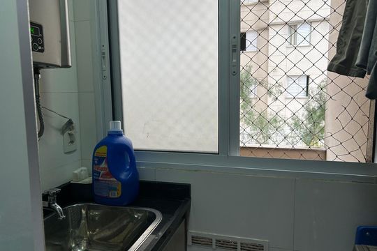 Área de serviço de apartamento à venda com 2 quartos, 54m² em Jardim Olavo Bilac, São Bernardo do Campo