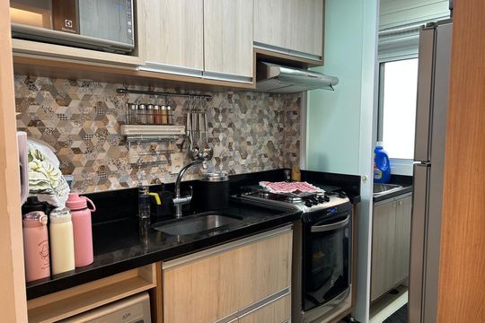 Cozinha de apartamento à venda com 2 quartos, 54m² em Jardim Olavo Bilac, São Bernardo do Campo