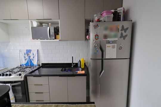 Cozinha de apartamento para alugar com 2 quartos, 44m² em Usina Piratininga, São Paulo