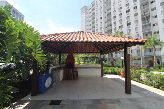 Área comum - Churrasqueira de apartamento para alugar com 2 quartos, 52m² em Recreio dos Bandeirantes, Rio de Janeiro