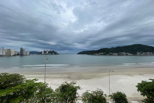 Vista da Sala de apartamento para alugar com 1 quarto, 65m² em Centro, São Vicente