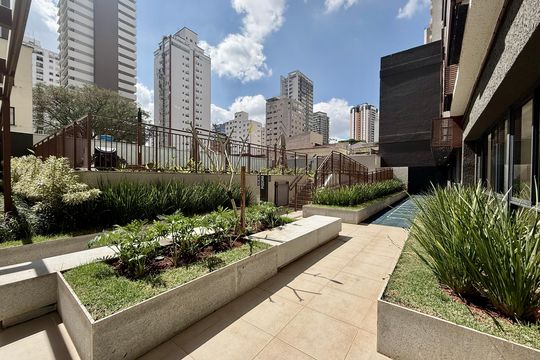 Área comum de kitnet/studio para alugar com 1 quarto, 25m² em Vila Olímpia, São Paulo
