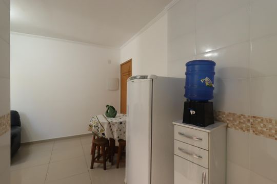 Cozinha de apartamento à venda com 2 quartos, 50m² em Vila Alzira, Santo André