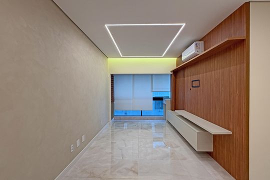 Sala de apartamento para alugar com 3 quartos, 89m² em Boqueirão, Santos