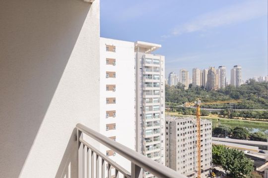 Varanda de apartamento à venda com 1 quarto, 28m² em Jardim Caravelas, São Paulo