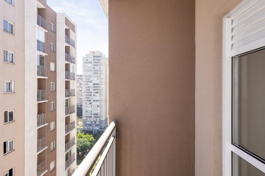 Varanda de apartamento à venda com 1 quarto, 28m² em Jardim Caravelas, São Paulo