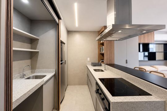 Cozinha de apartamento para alugar com 1 quarto, 34m² em Trindade, Florianópolis