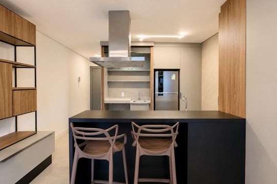 Cozinha de apartamento para alugar com 1 quarto, 34m² em Trindade, Florianópolis