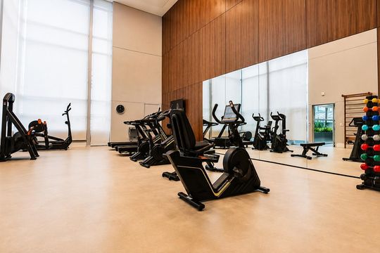 Área externa de kitnet/studio para alugar com 1 quarto, 49m² em Cidade Monções, São Paulo