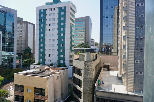 Varanda da sala - Vista de apartamento à venda com 3 quartos, 87m² em São Lucas, Belo Horizonte