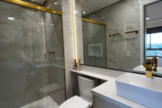 Banheiro de apartamento para alugar com 2 quartos, 75m² em Jardim Prudência, São Paulo