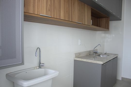 Área de Serviço e Cozinha de apartamento à venda com 2 quartos, 59m² em Estoril, Belo Horizonte