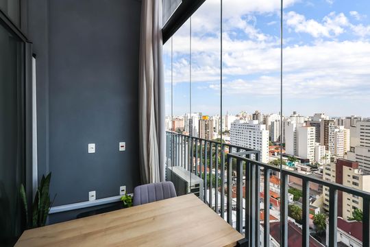 Varanda de kitnet/studio à venda com 1 quarto, 36m² em Vila Mariana, São Paulo
