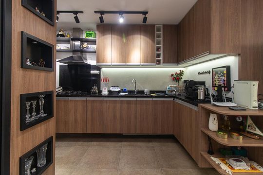 Cozinha de casa de condomínio à venda com 2 quartos, 120m² em Glória, Porto Alegre