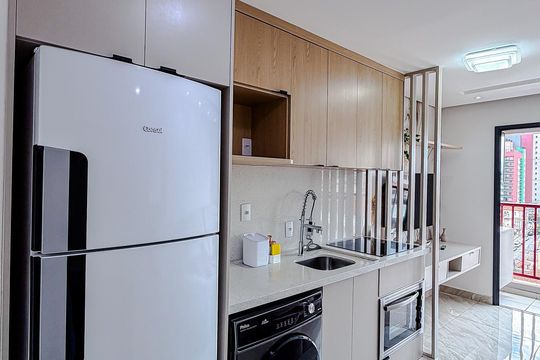 Cozinha de kitnet/studio para alugar com 1 quarto, 33m² em Vila Mariana, São Paulo
