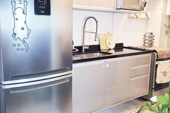 Cozinha de apartamento à venda com 2 quartos, 54m² em City Bussocaba, Osasco