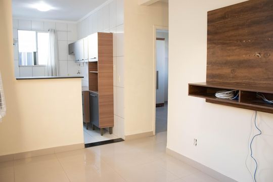 Sala de apartamento para alugar com 2 quartos, 49m² em Jardim Residencial Roseira, Limeira