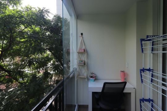 Varanda da Sala de apartamento à venda com 2 quartos, 73m² em Jardim, Santo André