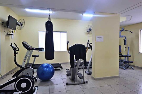 Área comum - Academia de apartamento para alugar com 3 quartos, 110m² em Vila Valparaíso, Santo André