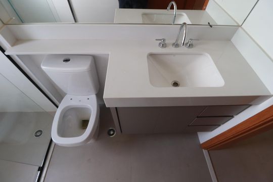 Banheiro suite  de apartamento para alugar com 2 quartos, 80m² em Bonfim Paulista, Ribeirão Preto