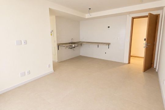 Sala/Cozinha de apartamento à venda com 1 quarto, 63m² em Gávea, Rio de Janeiro