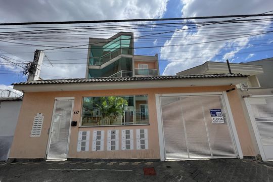 Fachada+Placa  de apartamento para alugar com 2 quartos, 70m² em Artur Alvim, São Paulo