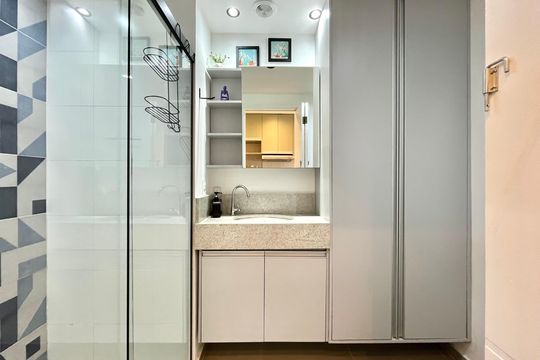 Banheiro de kitnet/studio à venda com 1 quarto, 25m² em Vila da Saúde, São Paulo