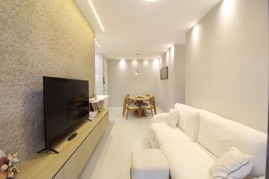 Sala de apartamento à venda com 3 quartos, 143m² em Barra Olímpica, Rio de Janeiro