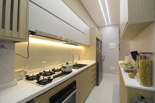 Cozinha de apartamento à venda com 3 quartos, 143m² em Barra Olímpica, Rio de Janeiro