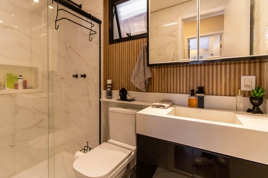 Banheiro de apartamento para alugar com 2 quartos, 79m² em Vila Augusta, Guarulhos