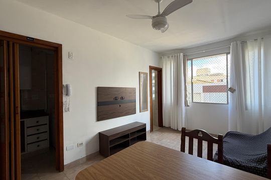 Sala de apartamento para alugar com 1 quarto, 40m² em Embaré, Santos