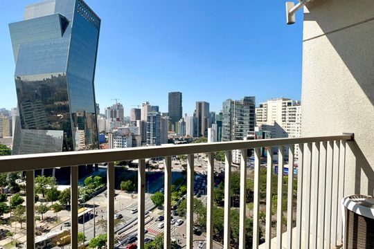 Varanda de kitnet/studio para alugar com 1 quarto, 28m² em Pinheiros, São Paulo