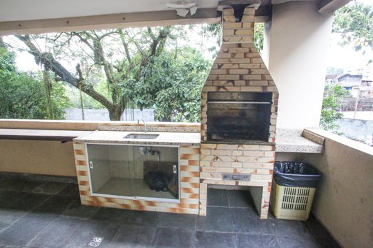 Área comum - Churrasqueira de apartamento para alugar com 1 quarto, 50m² em Freguesia (jacarepaguá), Rio de Janeiro