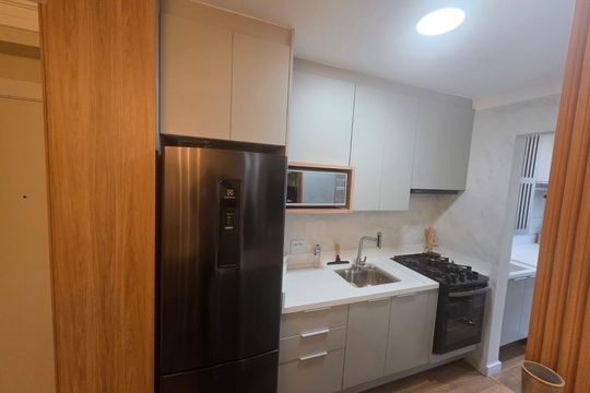 Cozinha de apartamento à venda com 3 quartos, 62m² em Usina Piratininga, São Paulo