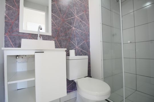 Banheiro  de apartamento para alugar com 2 quartos, 47m² em Vila das Belezas, São Paulo