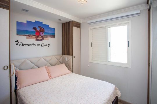 Quarto Suíte de apartamento à venda com 3 quartos, 63m² em Piraporinha, Diadema