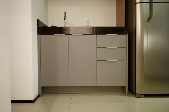 Cozinha de kitnet/studio à venda com 1 quarto, 27m² em Cerqueira César, São Paulo